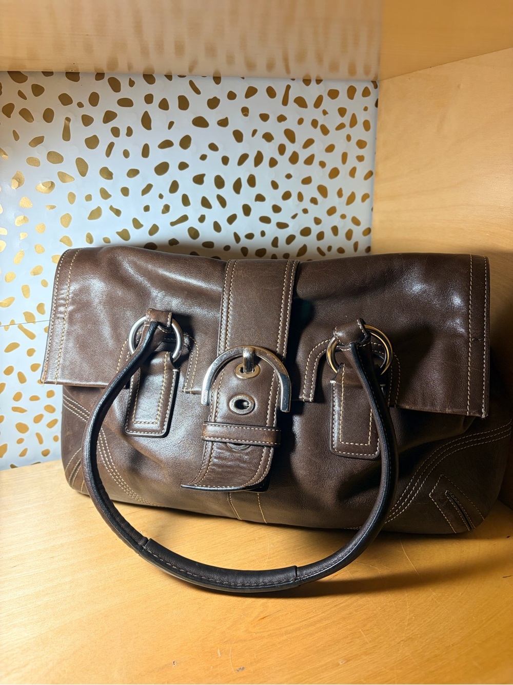Brown Leather Men's Satchel Bag